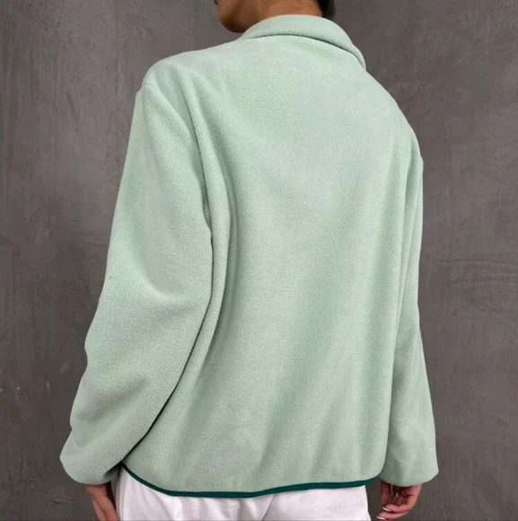Color Block Quarter Zip Lantern Sleeve Pullover - Picture 2 of 4